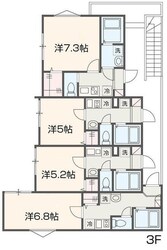 北綾瀬駅 徒歩10分 3階の物件間取画像